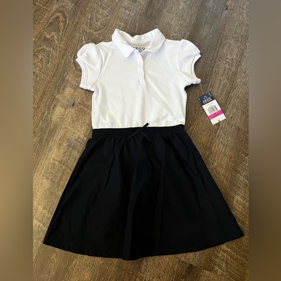 IZOD Girls Short Sleeve Cap Midi Shirt Dress-Size 6X - Picture 3 of 10